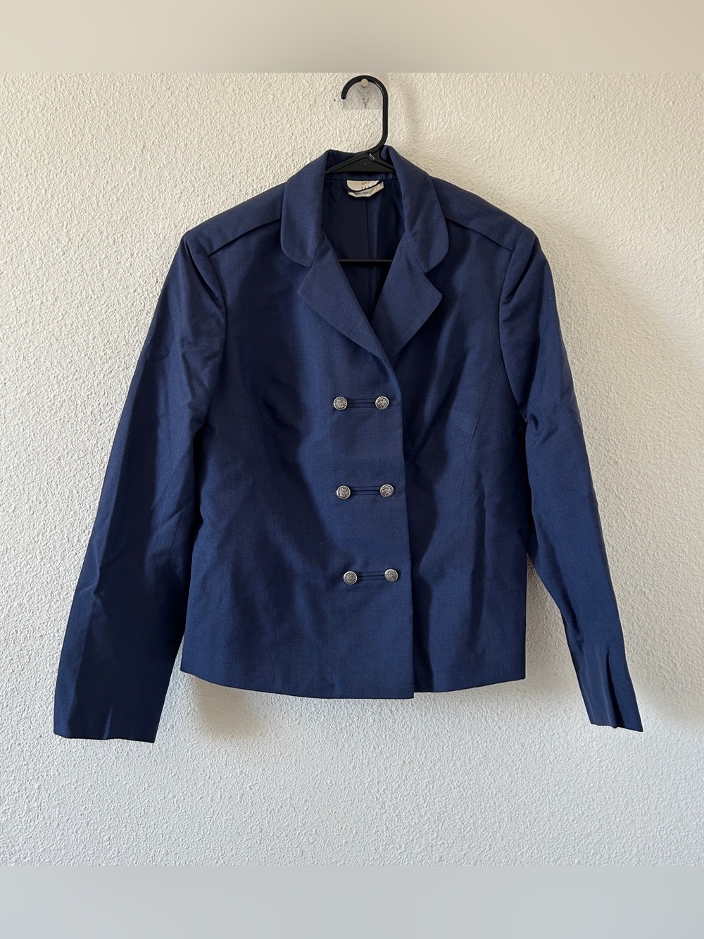Classic navy double-breasted blazer tailored silhouette Women’s 14L navy